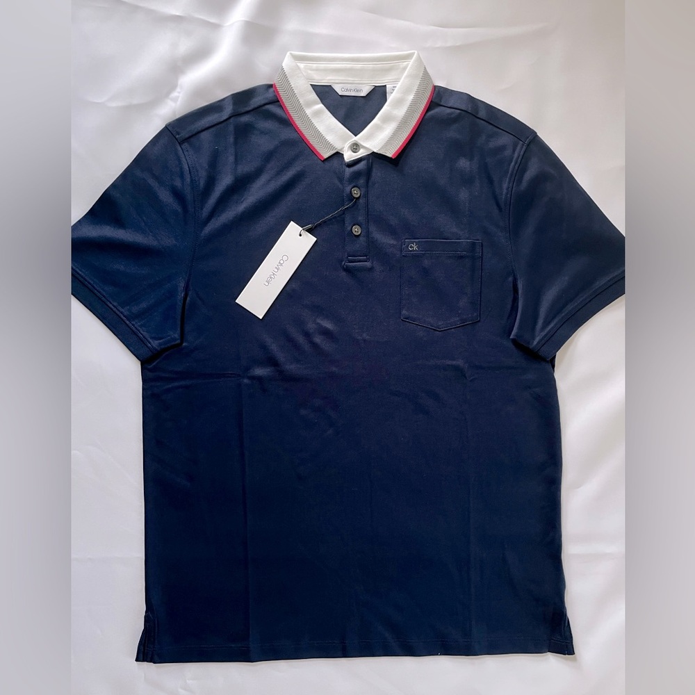 Calvin Klein Mens liquid touch polo shirt size M